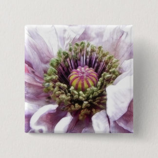 Mohnblume - elegante lila Rüschen Button