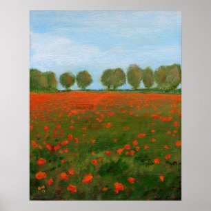 Mohnblume fängt Plakat auf