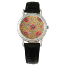 Mohnblume fleur goldenes Design