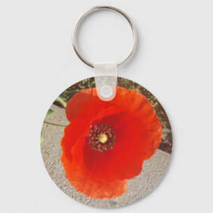 Mohnblume Schlüsselanhänger
