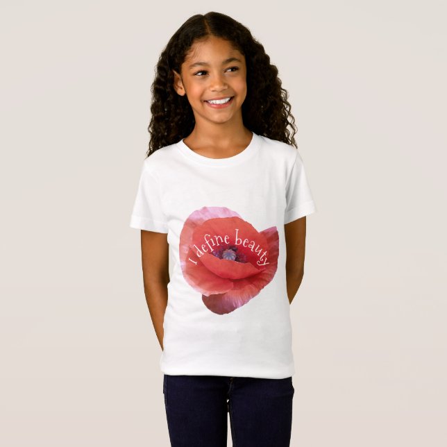 Mohnblume. Text T-Shirt (Vorne ganz)