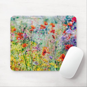 Mohnblumen auf der Wiese Süße Natur Im Freien Mousepad