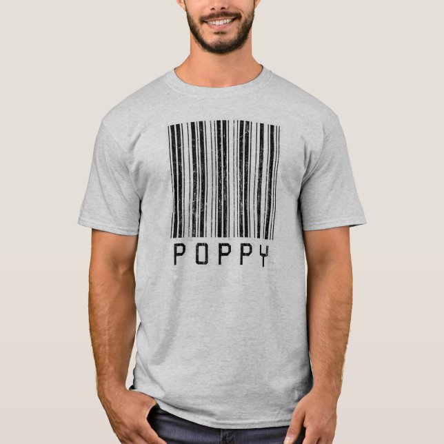 Mohnblumen-Barcode T-Shirt (Vorderseite)