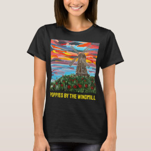 Mohnblumen bei der Windmühle Gemälde von Alfred Fo T-Shirt