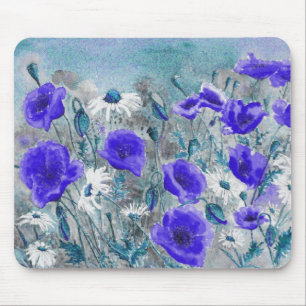 "Mohnblumen-Blau" Mousepad