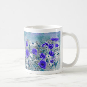 "Mohnblumen-Blau-" Tasse