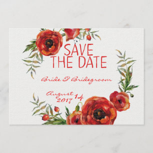 Mohnblumen-Blumen BlumenSave the Date Wedding Save The Date