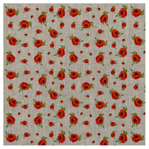 Mohnblumen-Blumen Stoff