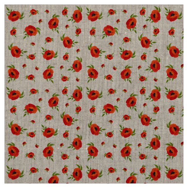 Mohnblumen-Blumen Stoff (Muster)
