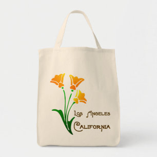 Mohnblumen-Deko-Tasche Los Angeles Kalifornien Tragetasche