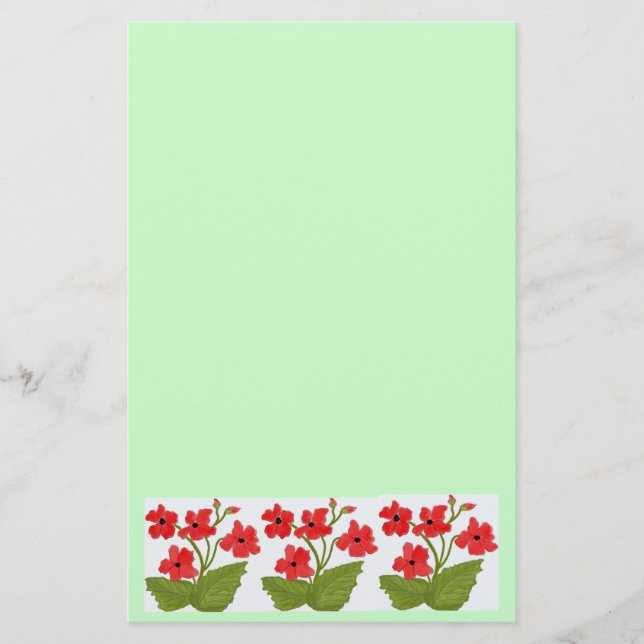 Mohnblumen-Digital-Malerei Briefpapier (Vorderseite)