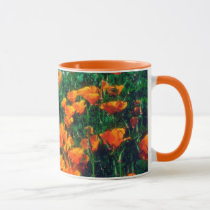Mohnblumen entlang der Pazifikküste in der Nähe vo Tasse