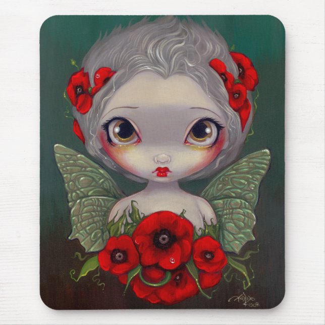 "Mohnblumen-Fee" Mousepad (Vorne)