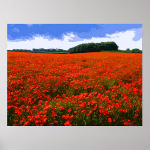 MOHNBLUMEN-FELD 3 POSTER