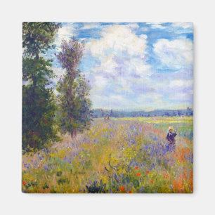 Mohnblumen-Feld, Argenteuil, Claude Monet 1875 Magnet