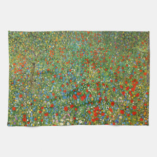 Mohnblumen-Feld Gustav Klimt Handtuch