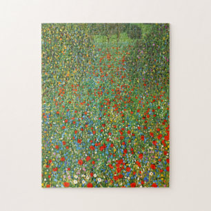 Mohnblumen-Feld-Puzzlespiel Gustav Klimt Puzzle