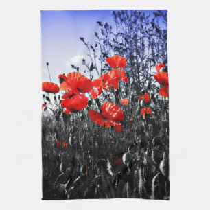 Mohnblumen Florales Mohnblumen-Küchenhandtuch Küchentuch