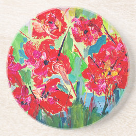 Mohnblumen Getränkeuntersetzer