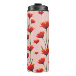 Mohnblumen im Morgenlicht Thermosbecher