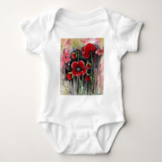 Mohnblumen in Aquarellen Baby Strampler