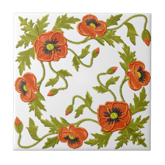 Mohnblumen-Keramik-Fliese Fliese