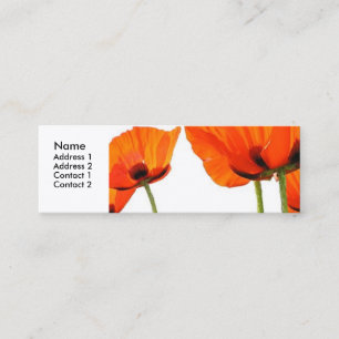 Mohnblumen-kundengerechte Visitenkarte