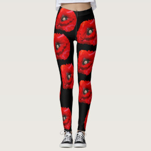 Mohnblumen-Leggings Leggings