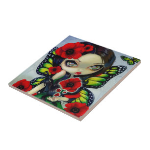 "Mohnblumen-Magie-" Fliese