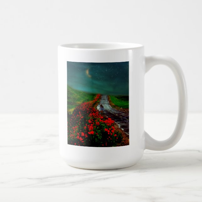 Mohnblumen-Picker-Tasse Kaffeetasse (Rechts)