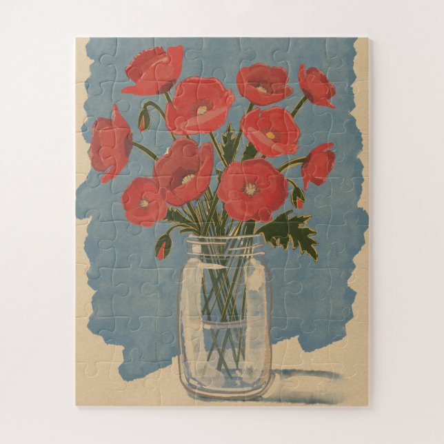 Mohnblumen Puzzle (Vertikal)