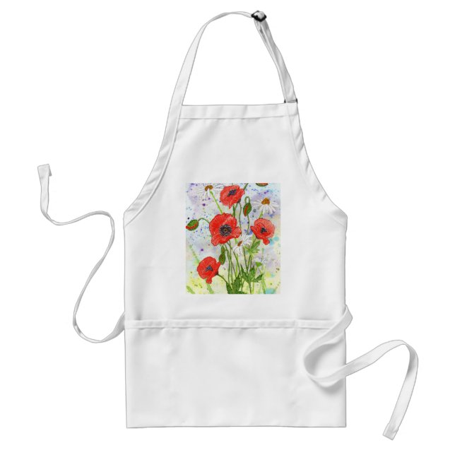"Mohnblumen-" Schürze (Vorne)