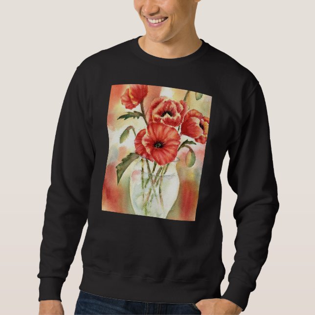 Mohnblumen Sweatshirt (Vorderseite)