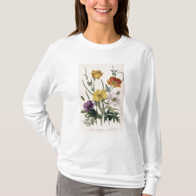 Mohnblumen und Anemonen T-Shirt (Vorderseite)