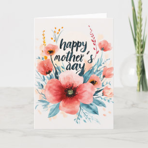 Mohnblumen und frohe Muttertagskarte Feiertagskarte