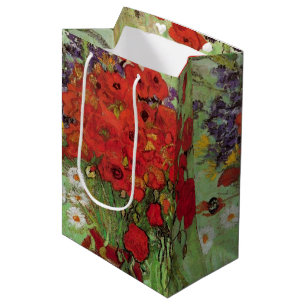 Mohnblumen und Gänseblümchen von Vincent van Gogh Mittlere Geschenktüte