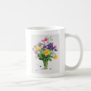 Mohnblumen und Pelargonien Kaffeetasse