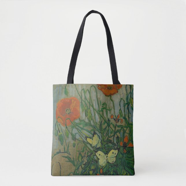 Mohnblumen und Schmetterlinge von Vincent Van Gogh (Vorderseite)