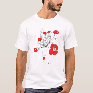 Mohnblumeneinspritzung T-Shirt