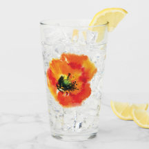 Mohnblumenglasentwurf