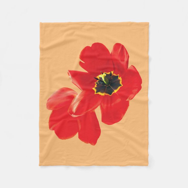 Mohnblumenhemd, Mohnhemd, Blumenhemd,  Fleecedecke (Vorderseite)