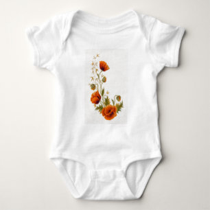 Mohnblumenkunst Baby Strampler