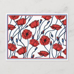 Mohnblumenstrauß Postkarte