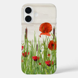 Mohnblüte im Gras iPhone 16 Hülle