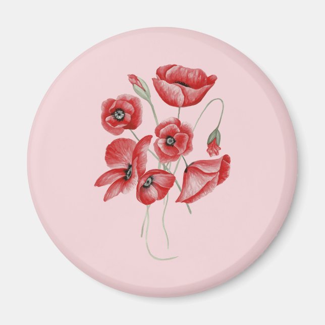 Mohnblüte Magnet (Vorne)