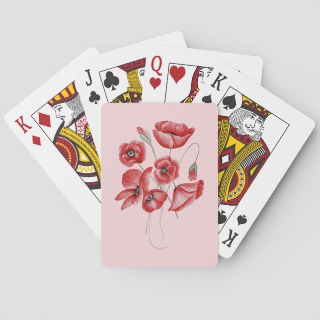Mohnblüte Spielkarten (Rückseite)