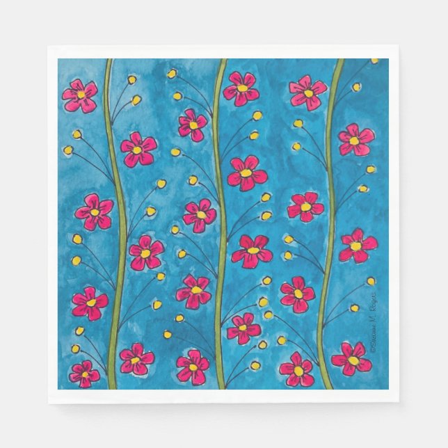 Mohnblüten Party Napkins Serviette (Vorderseite)