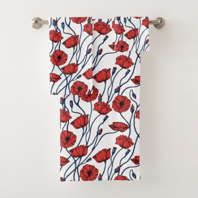 MohnBouquet Badhandtuch Set (Insitu)