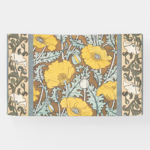 Mohndarstellung, gelbe Blume Banner