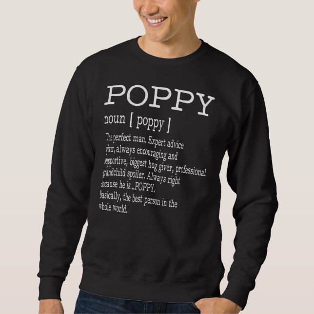 Mohndefinition Mohnwörterbuch für Männer Großopp Sweatshirt (Vorderseite)